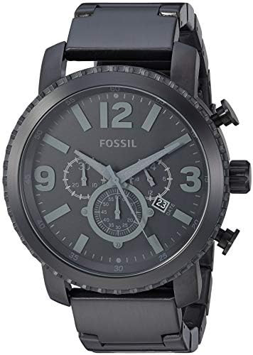 Bracelet de montre Fossil BQ1652 Acier inoxydable Noir 24mm